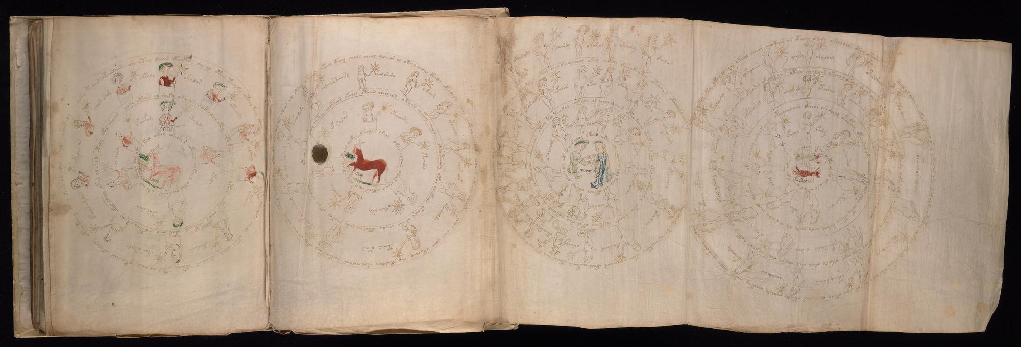 Voynich Manuscript folio f71v-72r — Beinecke MS 408